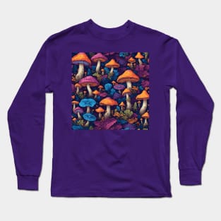 Psychedelic Mushrooms Long Sleeve T-Shirt